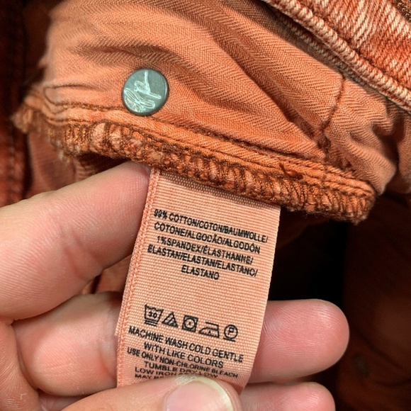 Free People Jeans Brown Terracotta Cropped Sz 30 - Picture 8 of 8